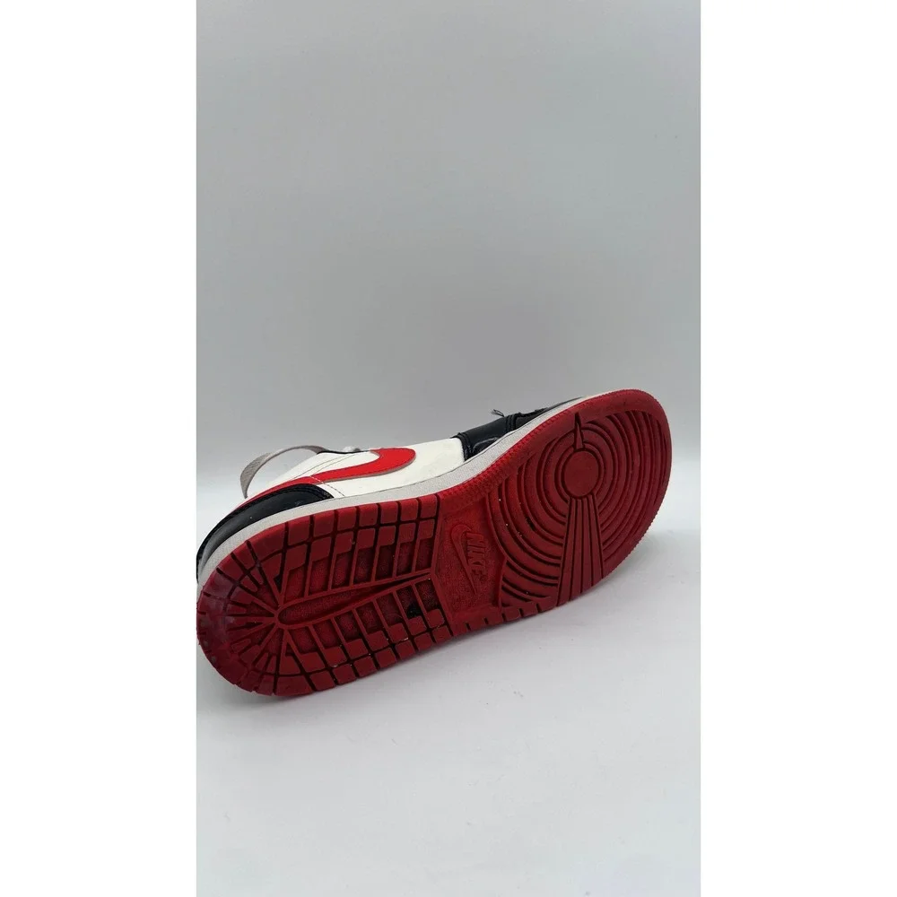 Nike Air Jordan 1 Low Bred Toe White Black Gym Red DV1335-800‎ Kids Size 6.5Y